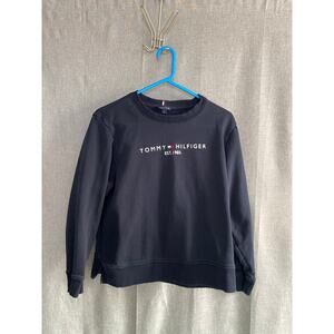 Tommy Hilfiger Logo Crewneck Sweatshirt Navy Blue - Size M (Fits Small)